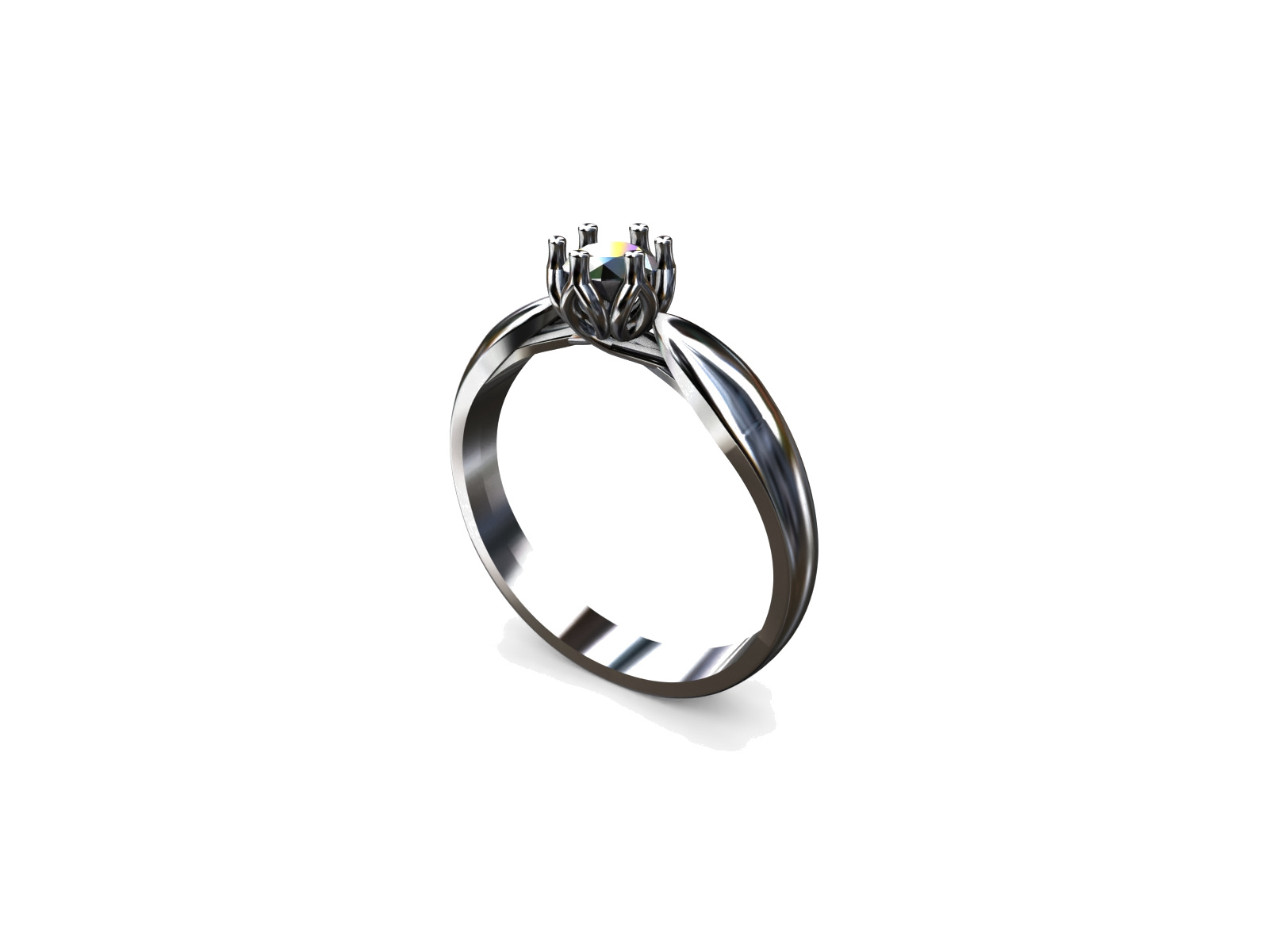 Solitaire ring CAD visualization