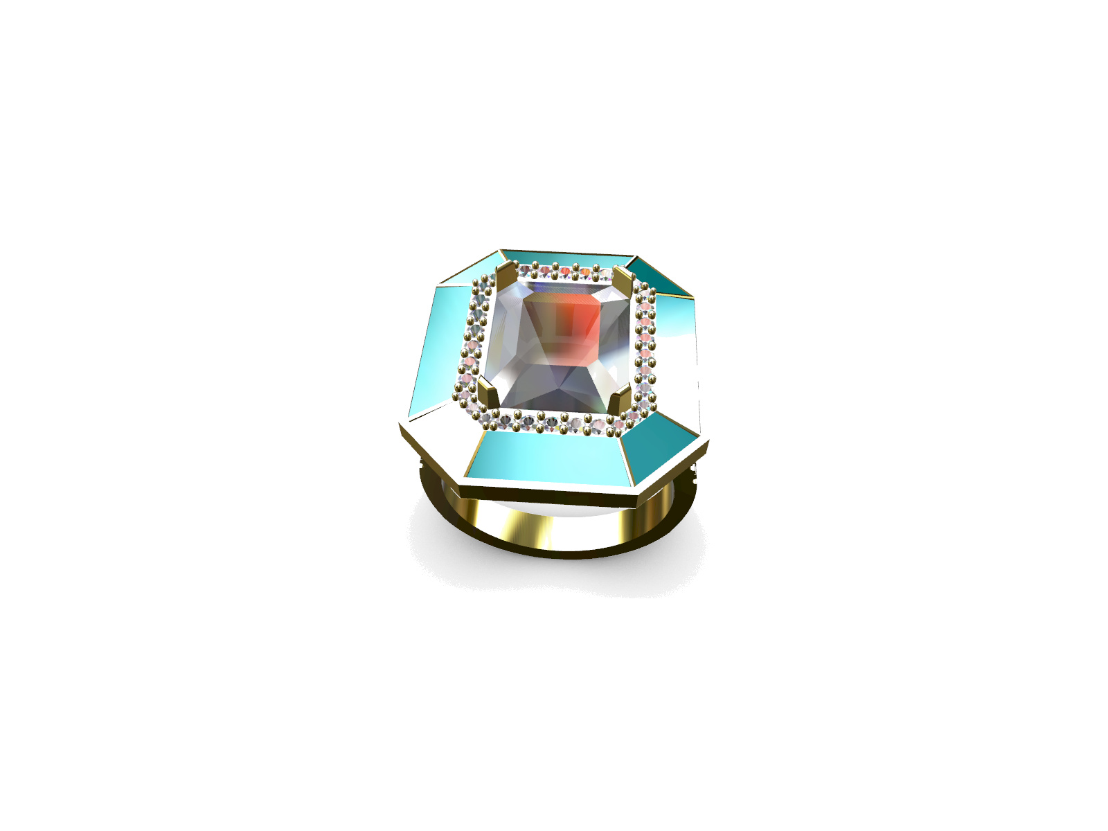 Geometric ring development visualization